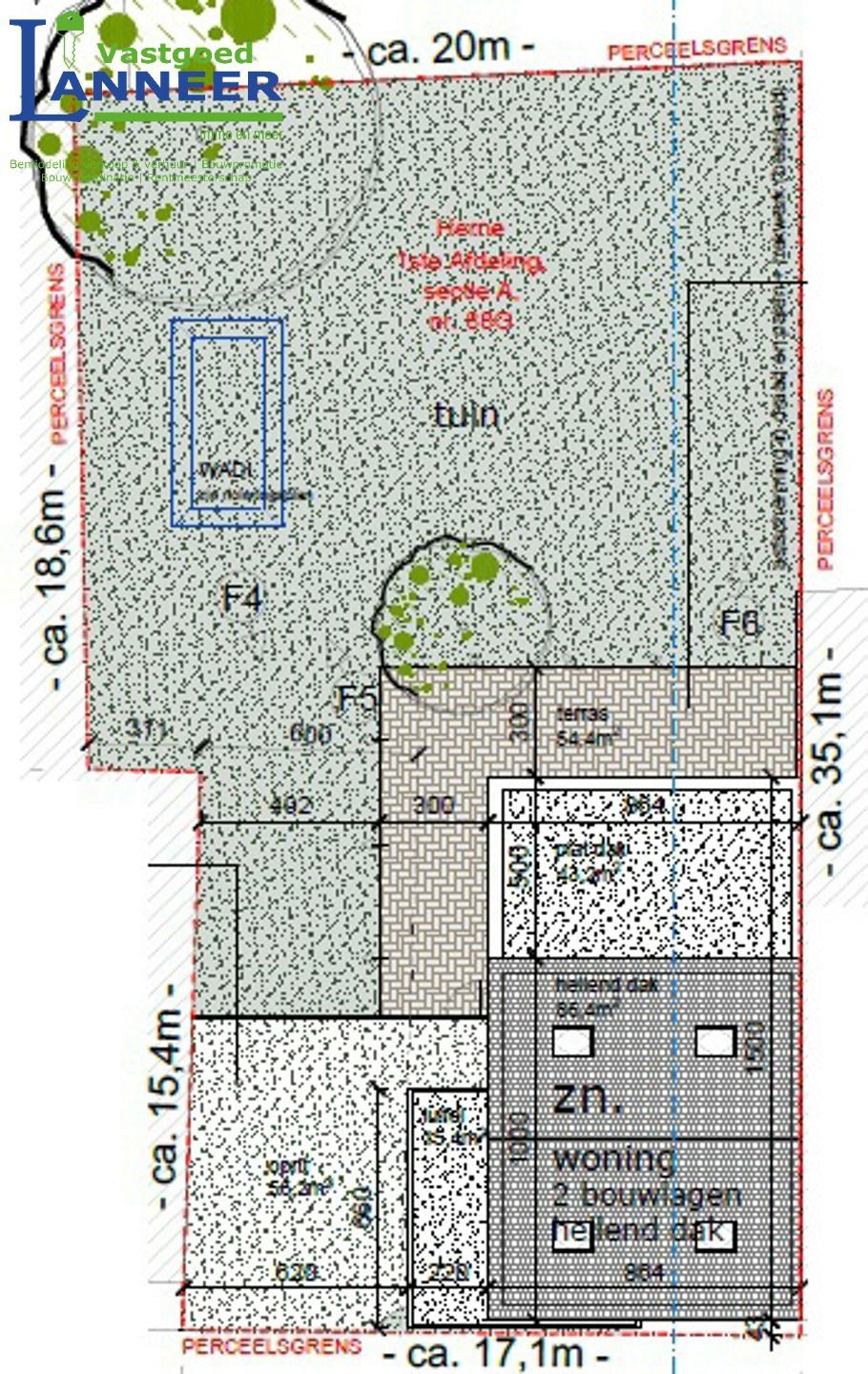Bouwgrond 640m² voor HOB met vergunning op prachtlocatie foto 2