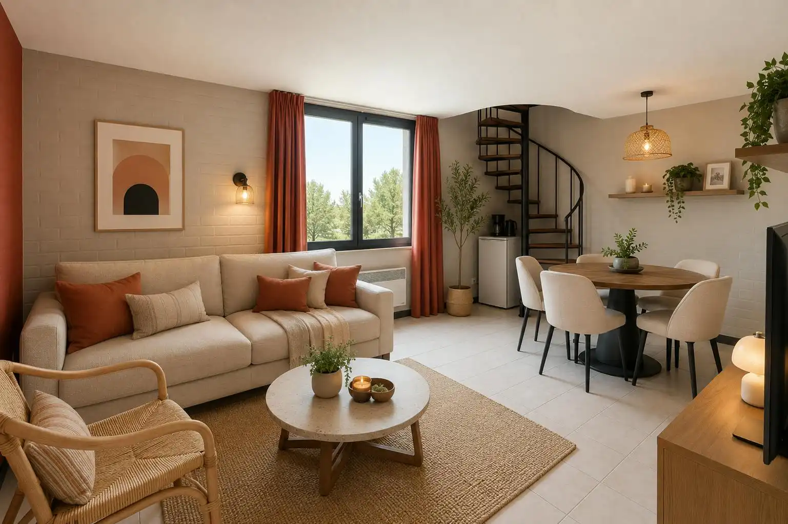 Lichtrijk appartement met één slaapkamer en slaaphoek foto 9