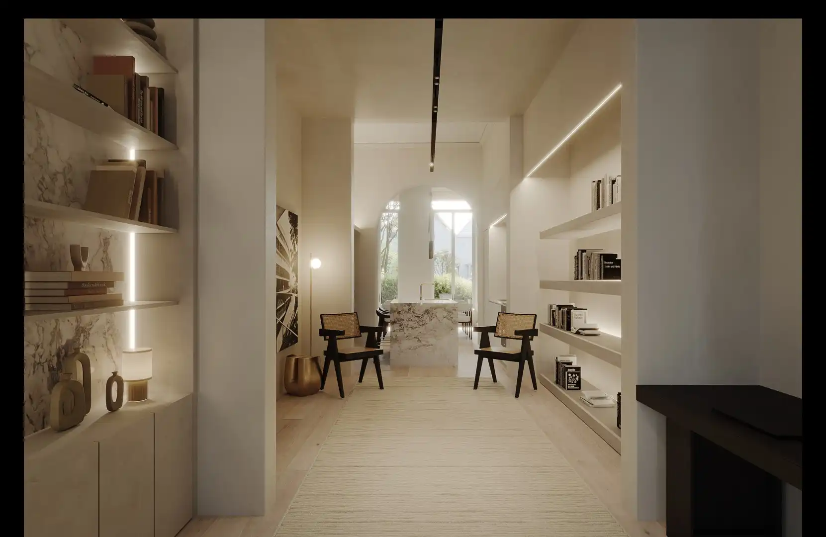 Exclusief  en zeer ruim appartement met groot terras en zicht op binnentuin en de 3 torens in centrum historisch Gent foto 5