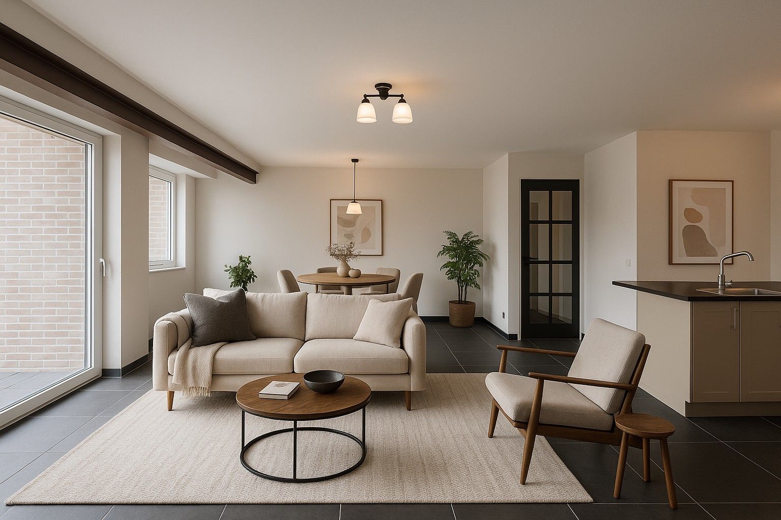 Lichtrijk 1-slaapkamer appartement in Moerbeke foto {{pictureIndex}}