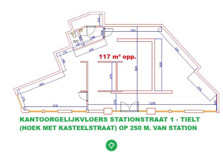 Kantoor te koop Stationstraat 1 -/00.01 - 8700 Tielt