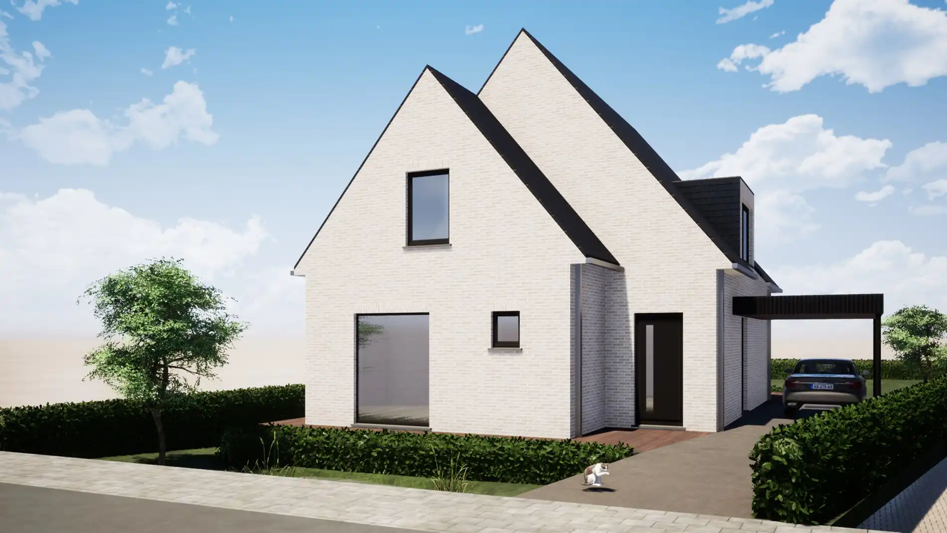 Exclusieve nieuwbouwvilla op 804 m² nabij strand te Westende foto {{pictureIndex}}