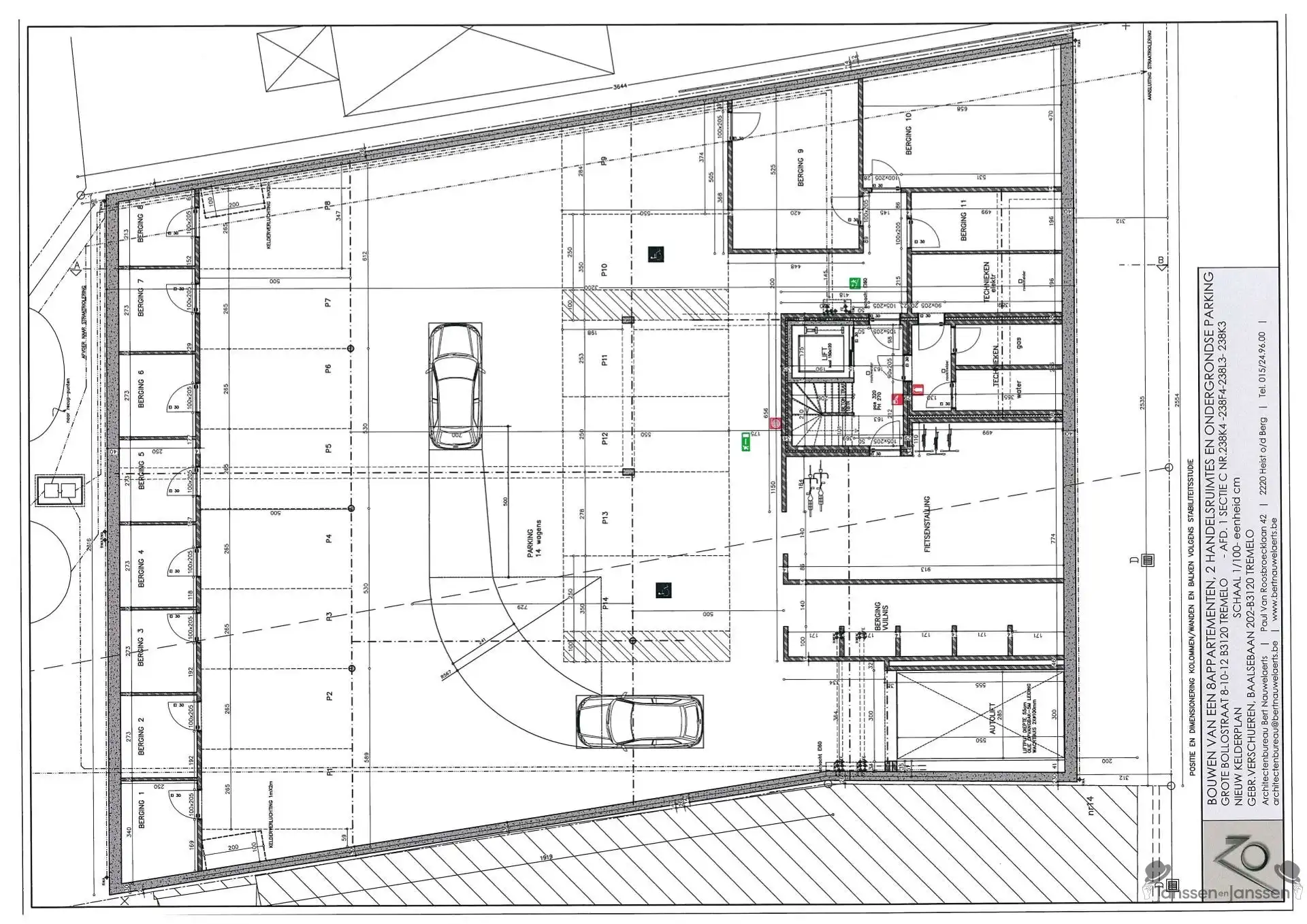 Ondergrondse garage staanplaats in residentie Louis in de winkelstraat van Tremelo. foto 2