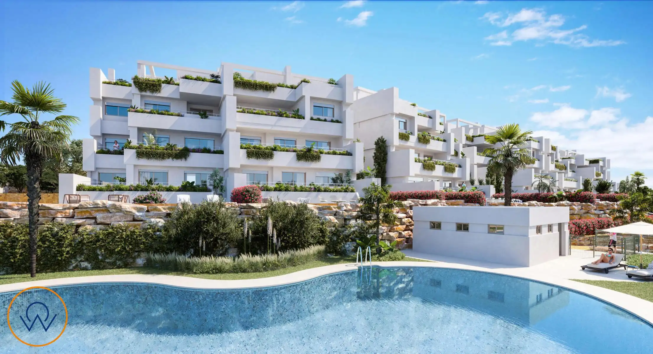 Nieuwbouwappartement in een beveiligd complex in Estepona foto {{pictureIndex}}