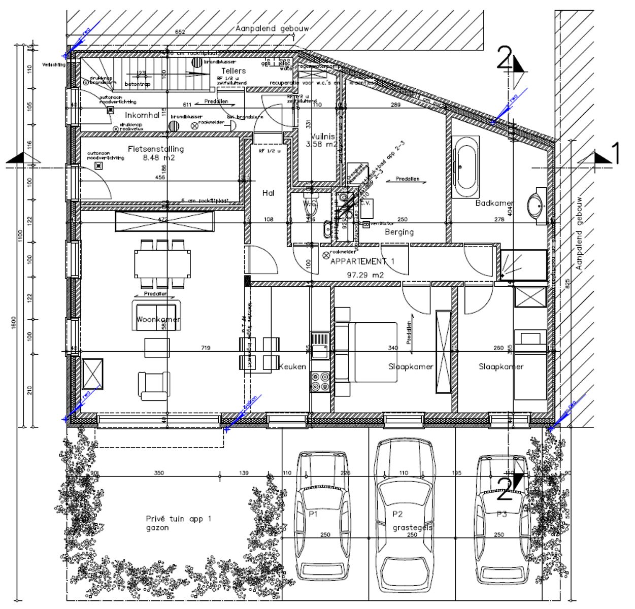 Nieuwbouw: gelijkvloers appartement met staanplaats en tuin foto 4