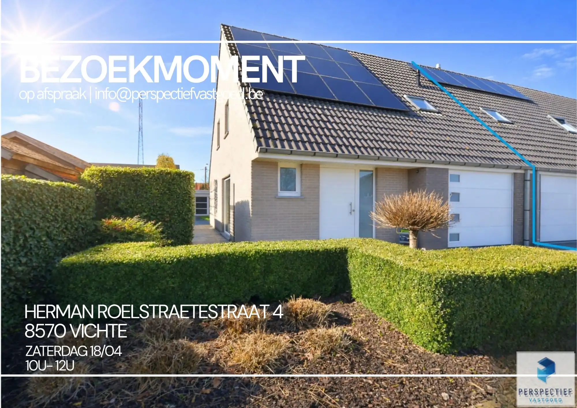 BEZOEKMOMENT ZATERDAG 18/04 VAN 10U TOT 12U | Recente mooie gezinswoning met 3 slpk en aangename z-w tuin te Vichte foto {{pictureIndex}}