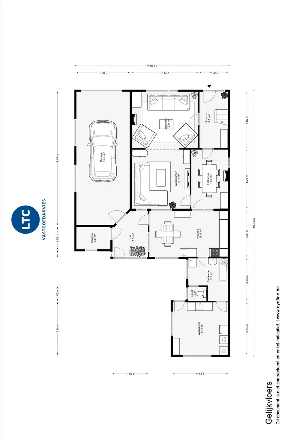 Ruime gezinswoning met 4 slpks met ruime tuin op rustige ligging foto 31