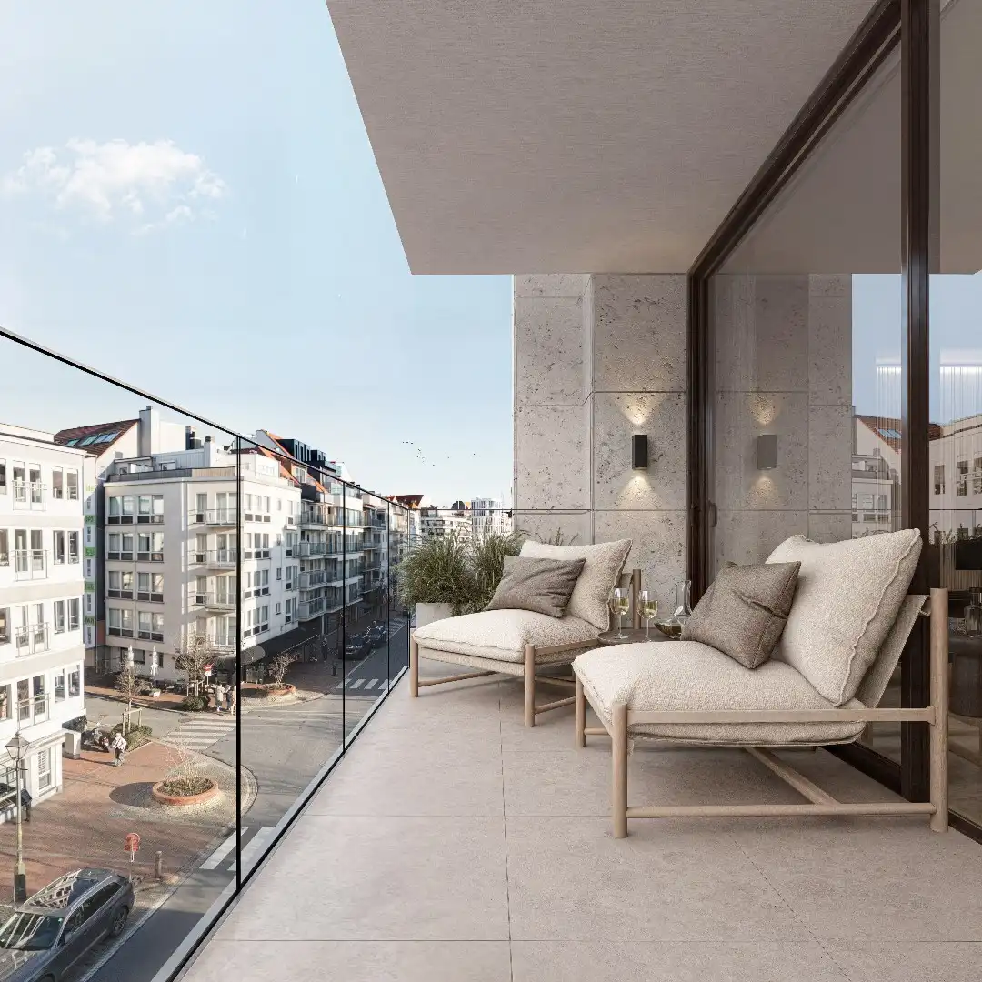 Nieuwbouw appartement gelegen aan de Dumortierlaan, grenzend aan het Yzerpark met achteraan een open zicht op het park en het Zoute. foto 5