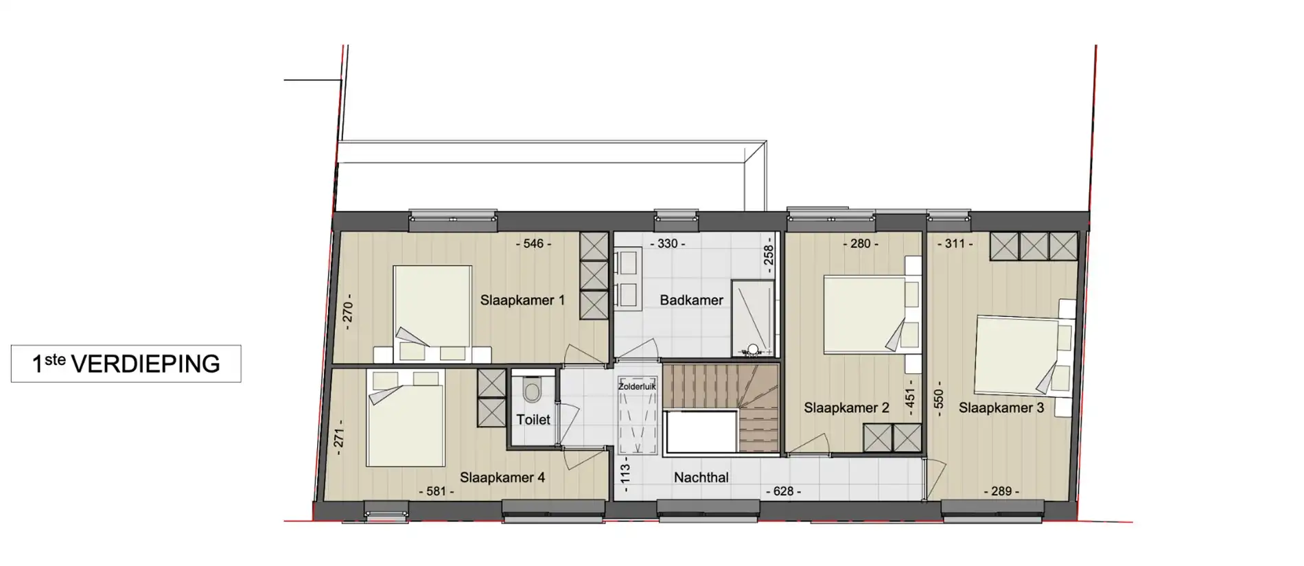 Nieuwbouwwoning met grote garage en tuin - 4 slpks ! foto 7