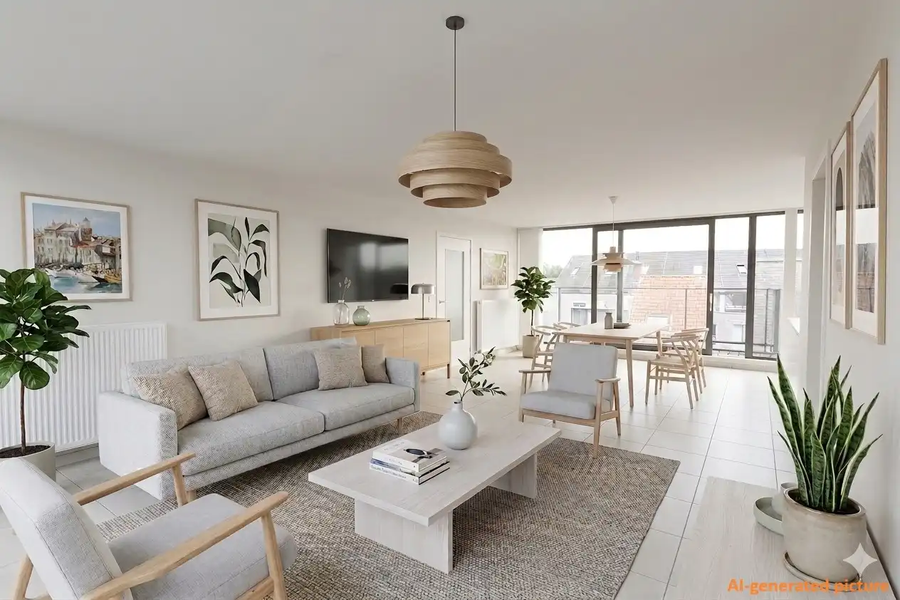 Lichtrijk ruim 2-slpk appartement in Rumbeke foto 2