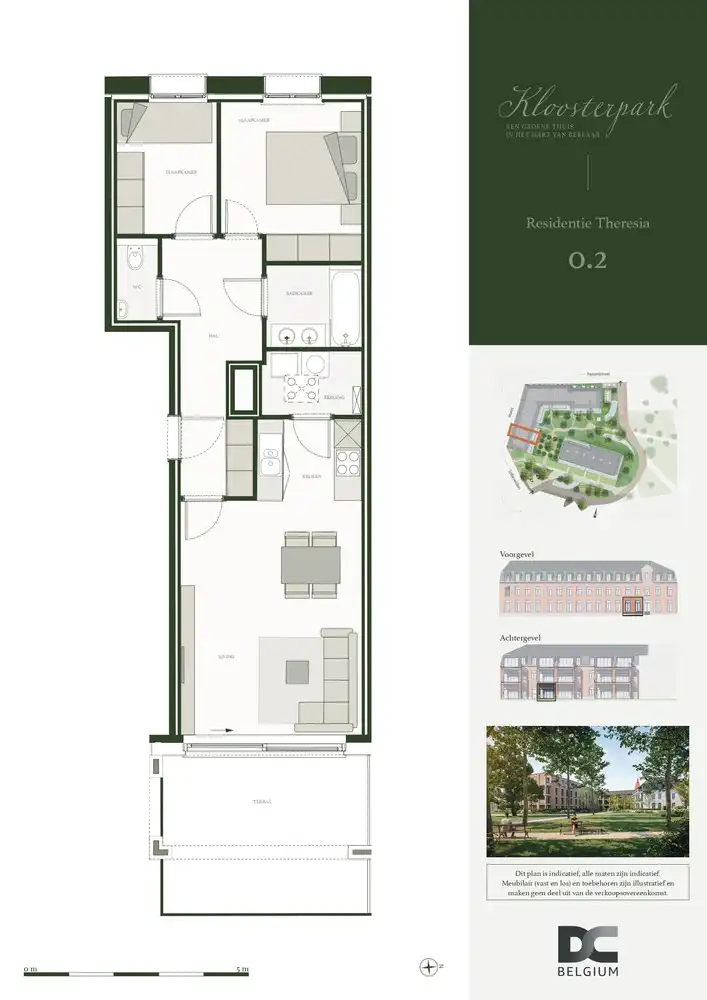 Residentie THERESIA | 2 SLKS | 74 m² | terras 16 m² foto 2