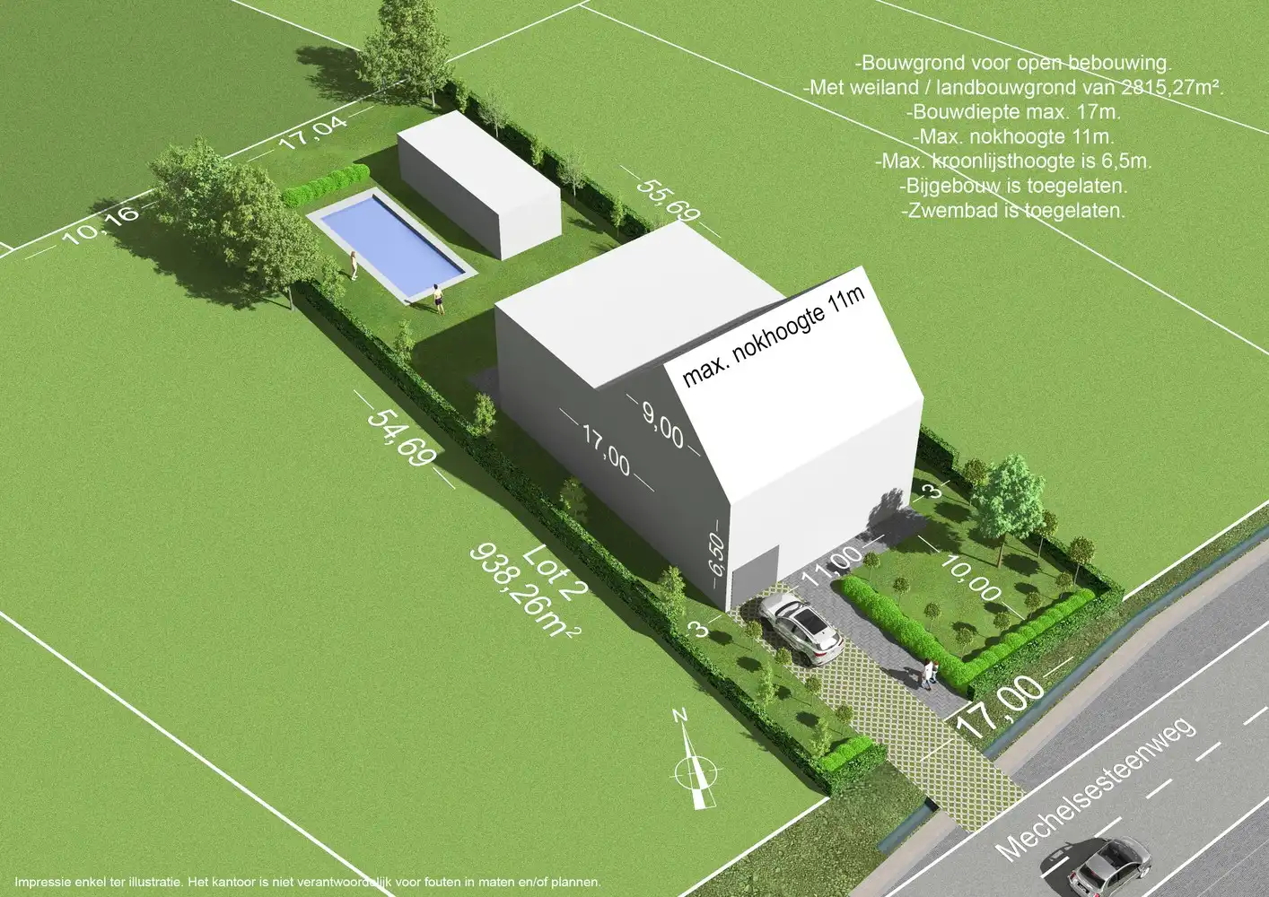 Bouwgrond voor open bebouwing op perceel van 3753 m² te Lier foto 2