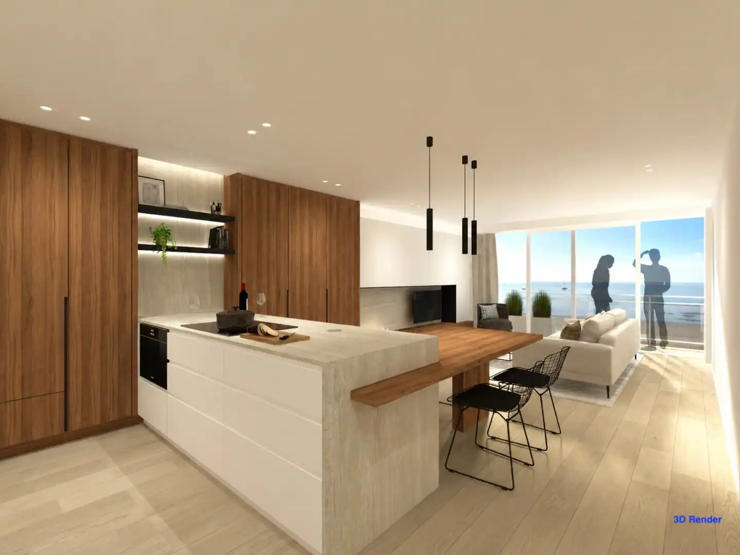 Ruim appartement met frontaal Zeezicht foto 12