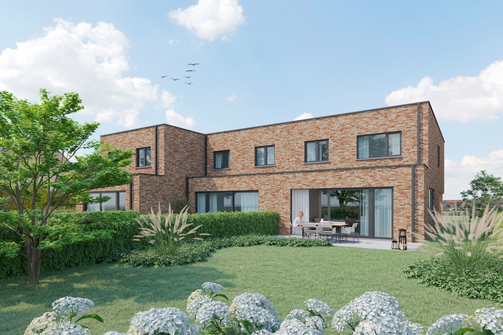 Gesloten nieuwbouwwoning met tuin te Mere foto 16