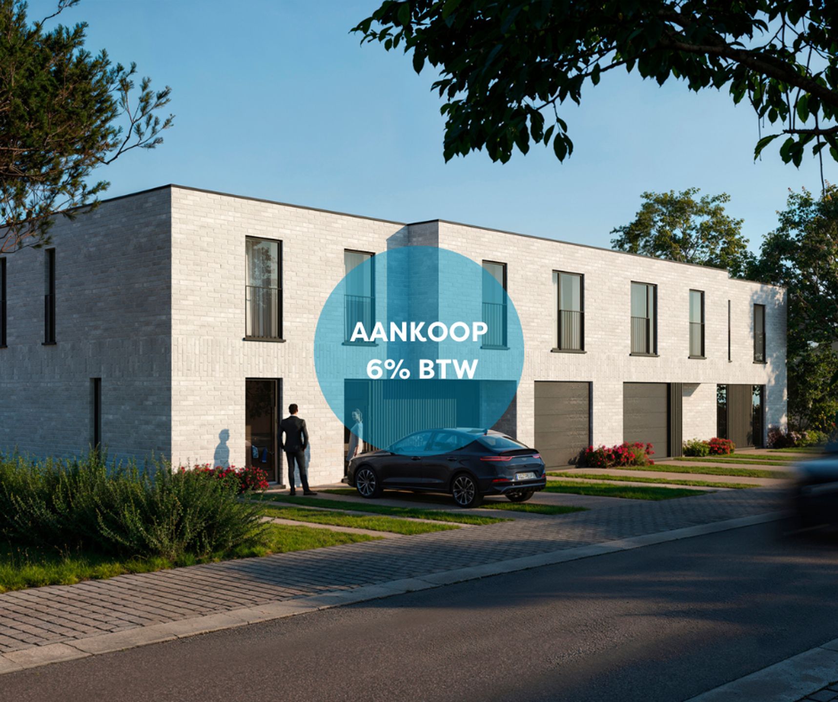 Nieuwbouwwoningen te Denderhoutem foto {{pictureIndex}}