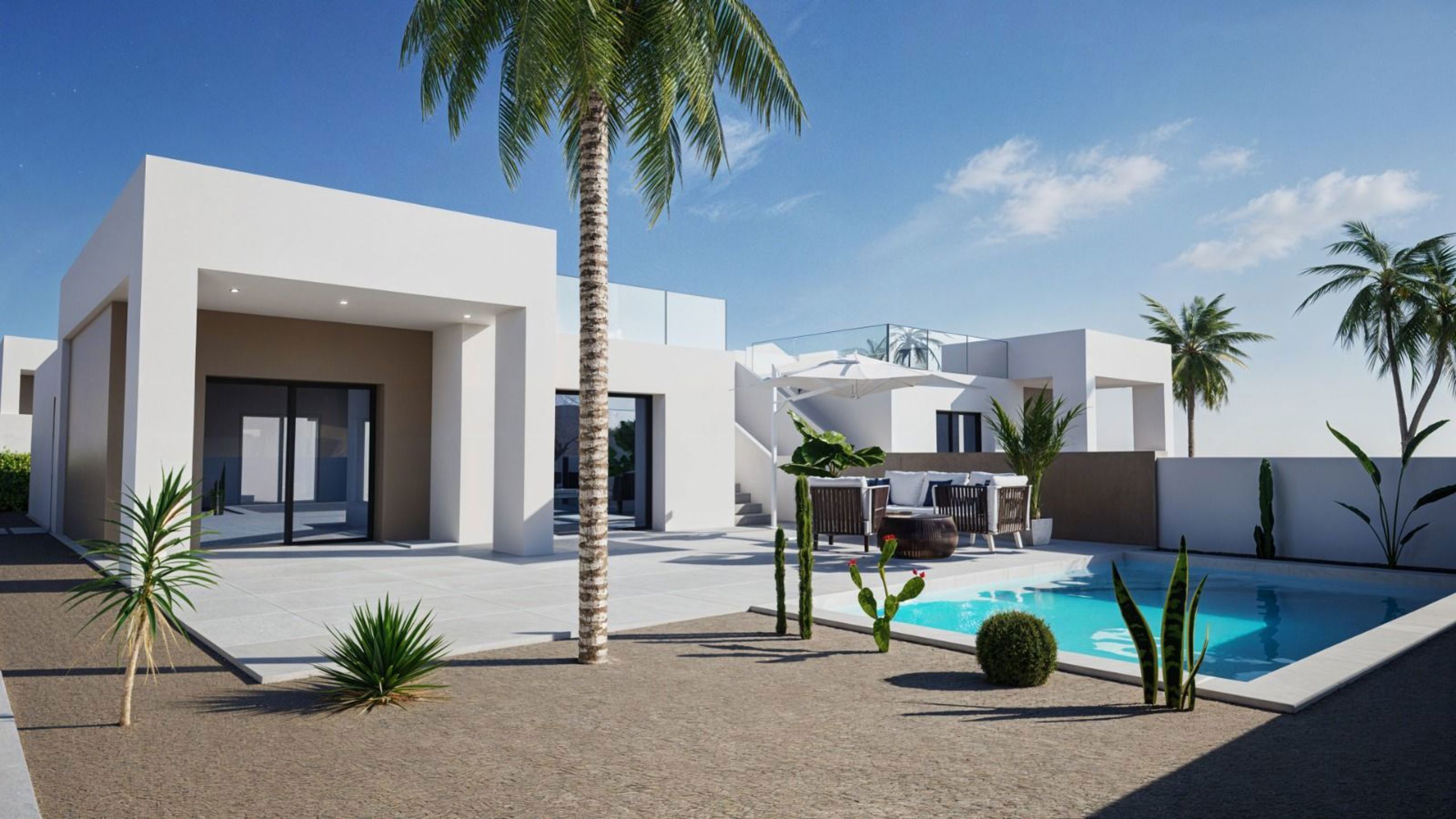 SPANJE - mooie L villa met bergzicht in leuk Spaans dorp foto 2