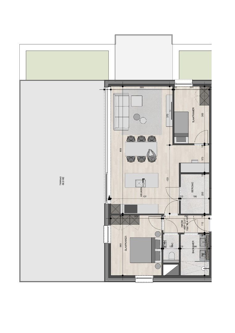 Penthouse op de 2de verdieping van 86,4m² met twee slaapkamers foto 12