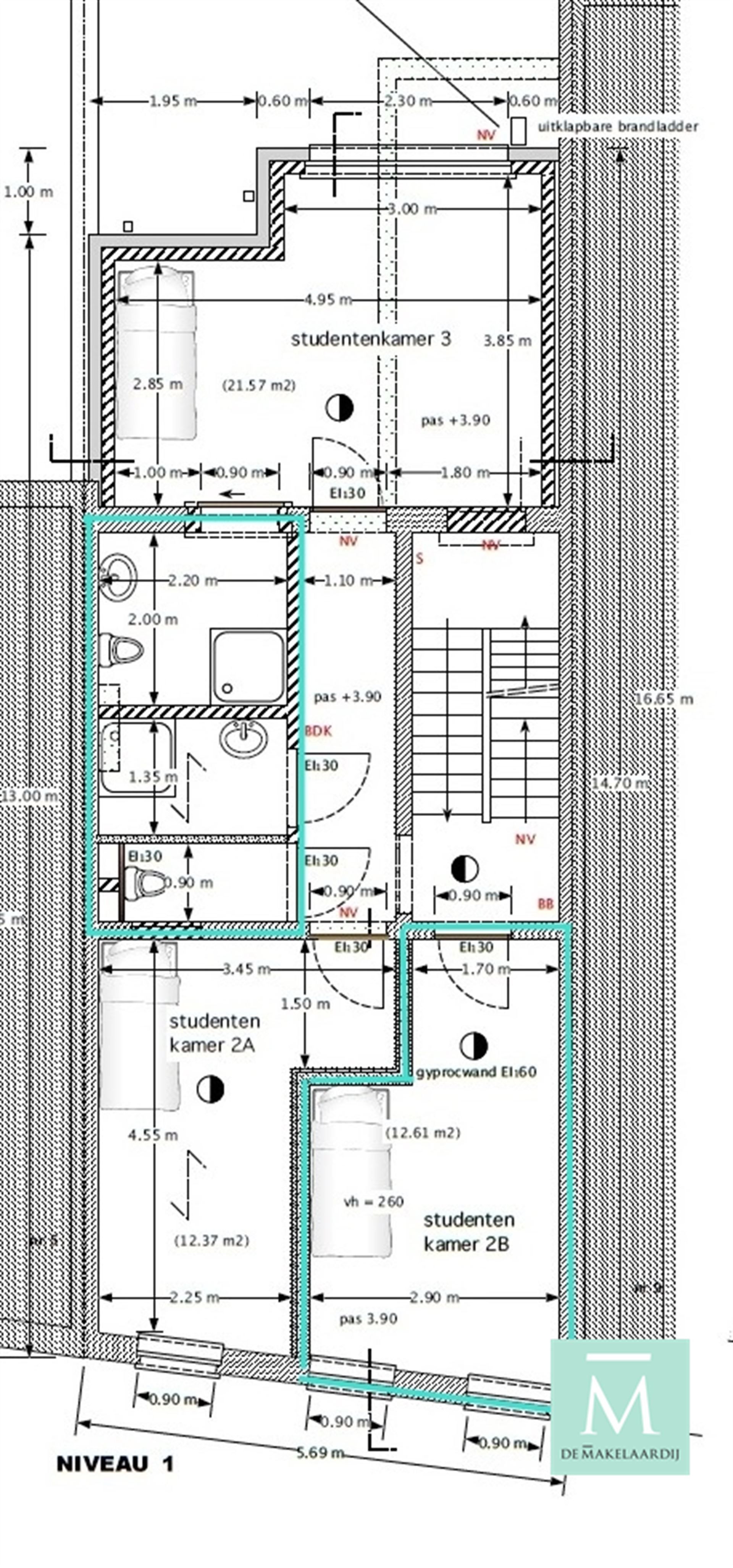 STUDENTS ONLY! Gemeubelde studentenkamer in hartje Mechelen - EERSTE BEWONING NA RENOVATIE  foto 4
