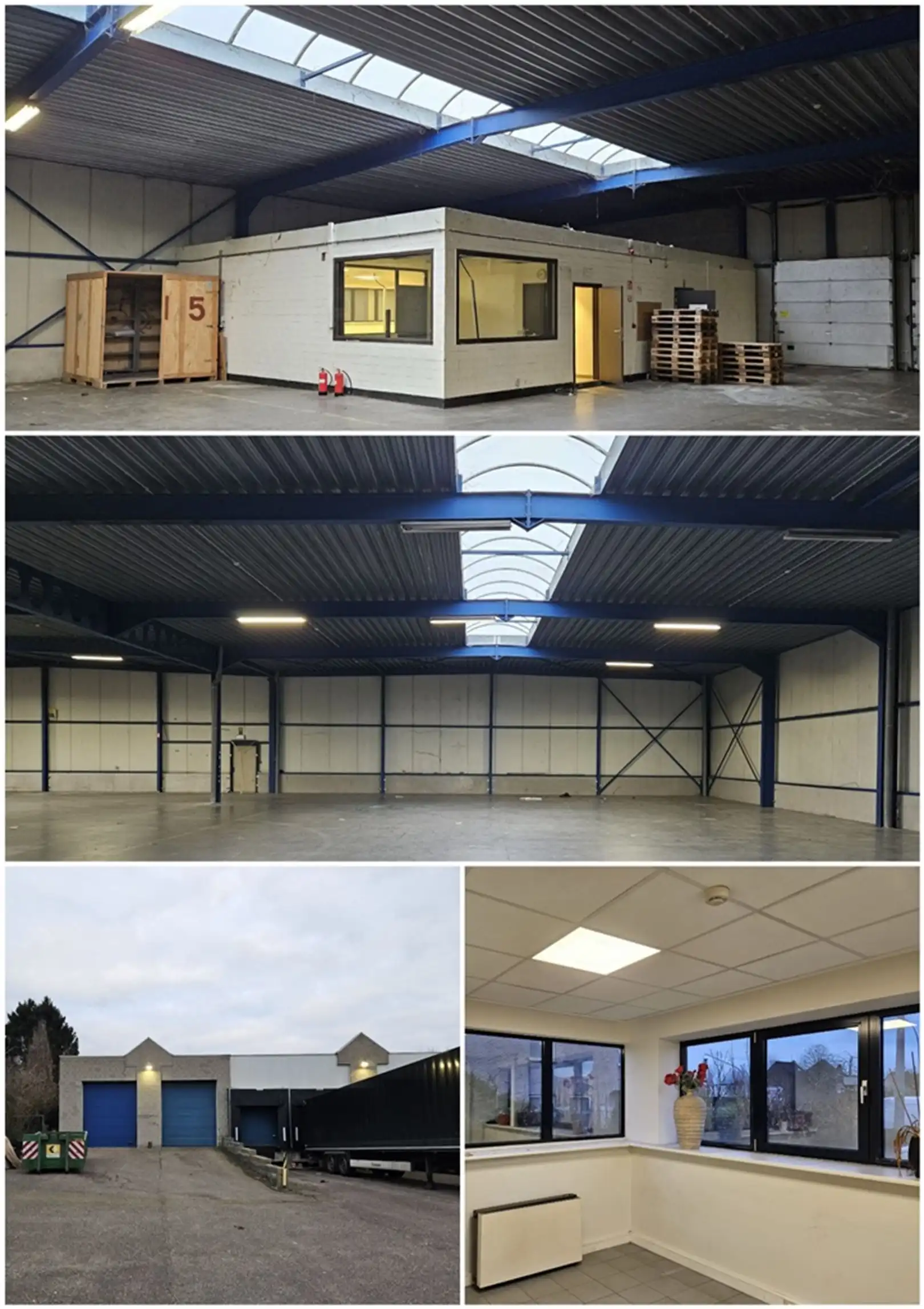 Magazijn met laad- en loskades en kantoren foto 15