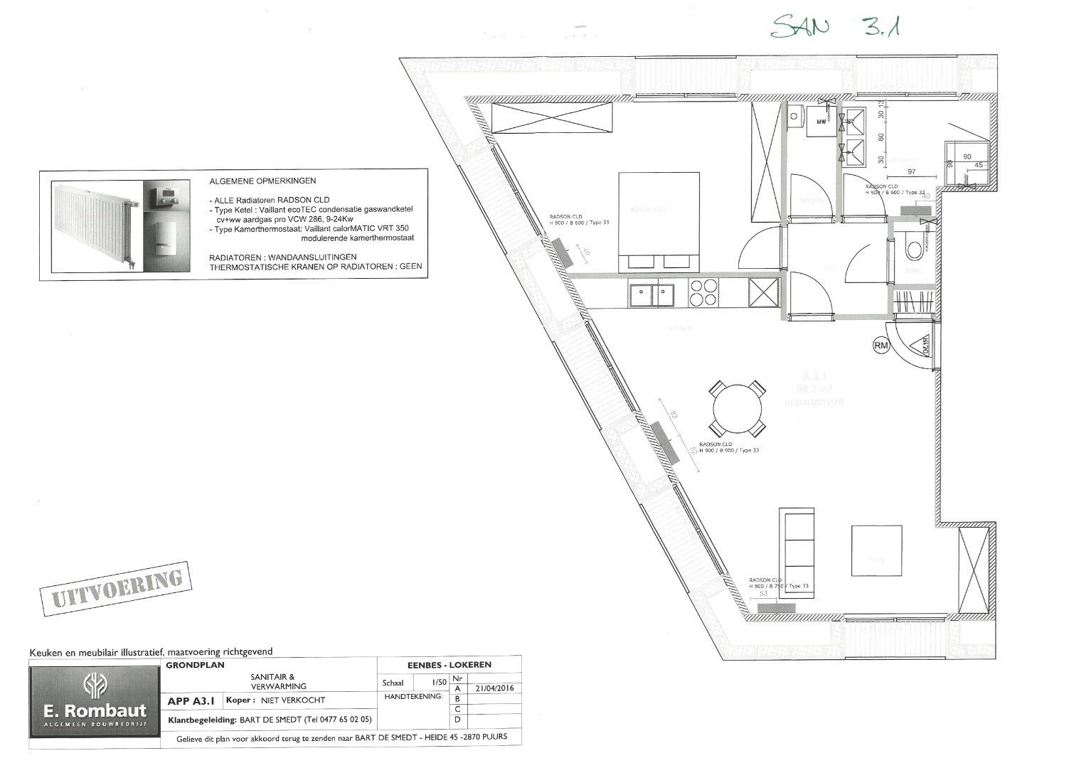 Te koop in hartje Lokeren - Energiezuinig éénslaapkamer-appartement foto 2