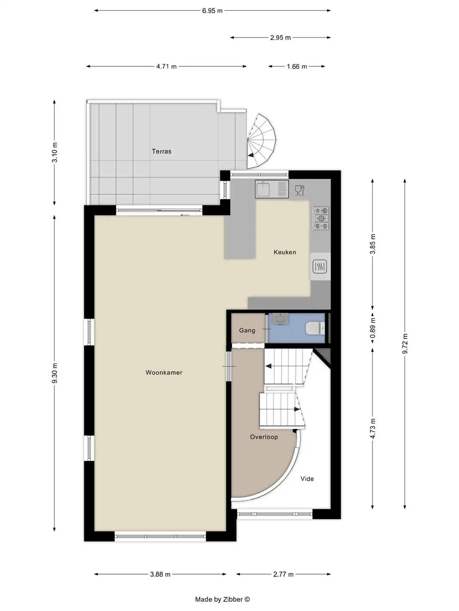 Zeer goede driegevel te koop in Groot-Bijgaarden foto 12