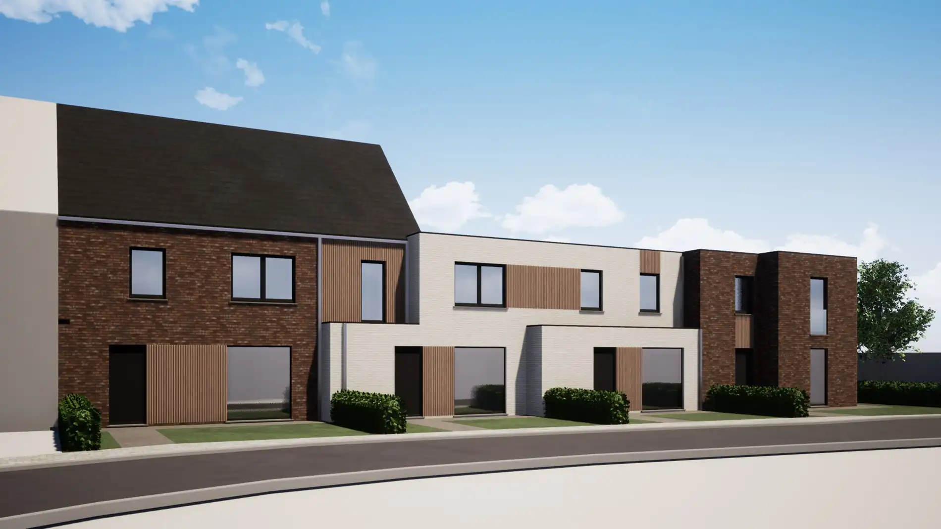Ruime nieuwbouwwoning met uitweg op centrale ligging te Eernegem foto {{pictureIndex}}
