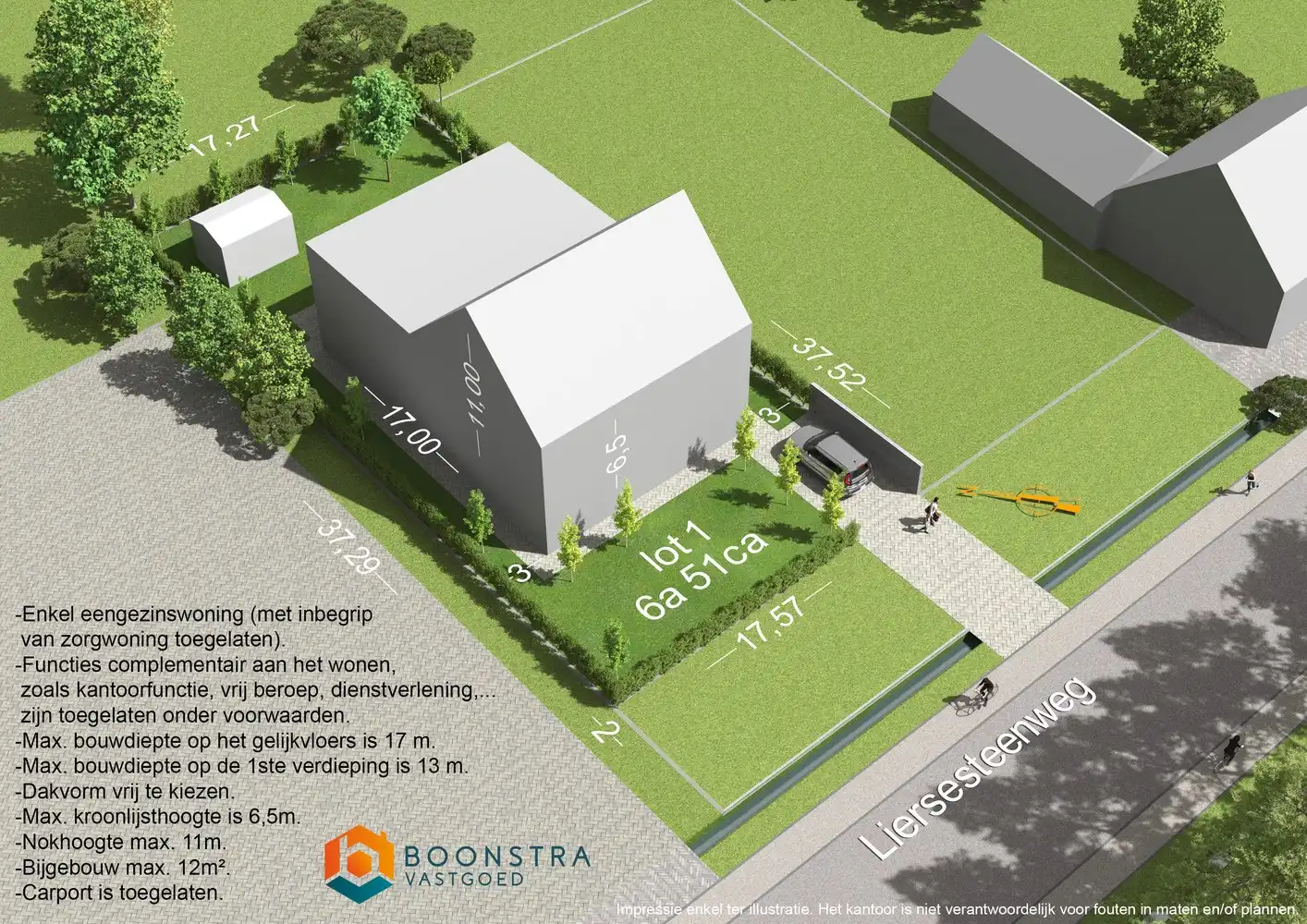 Bouwgrond open bebouwing op perceel van 651 m² foto {{pictureIndex}}