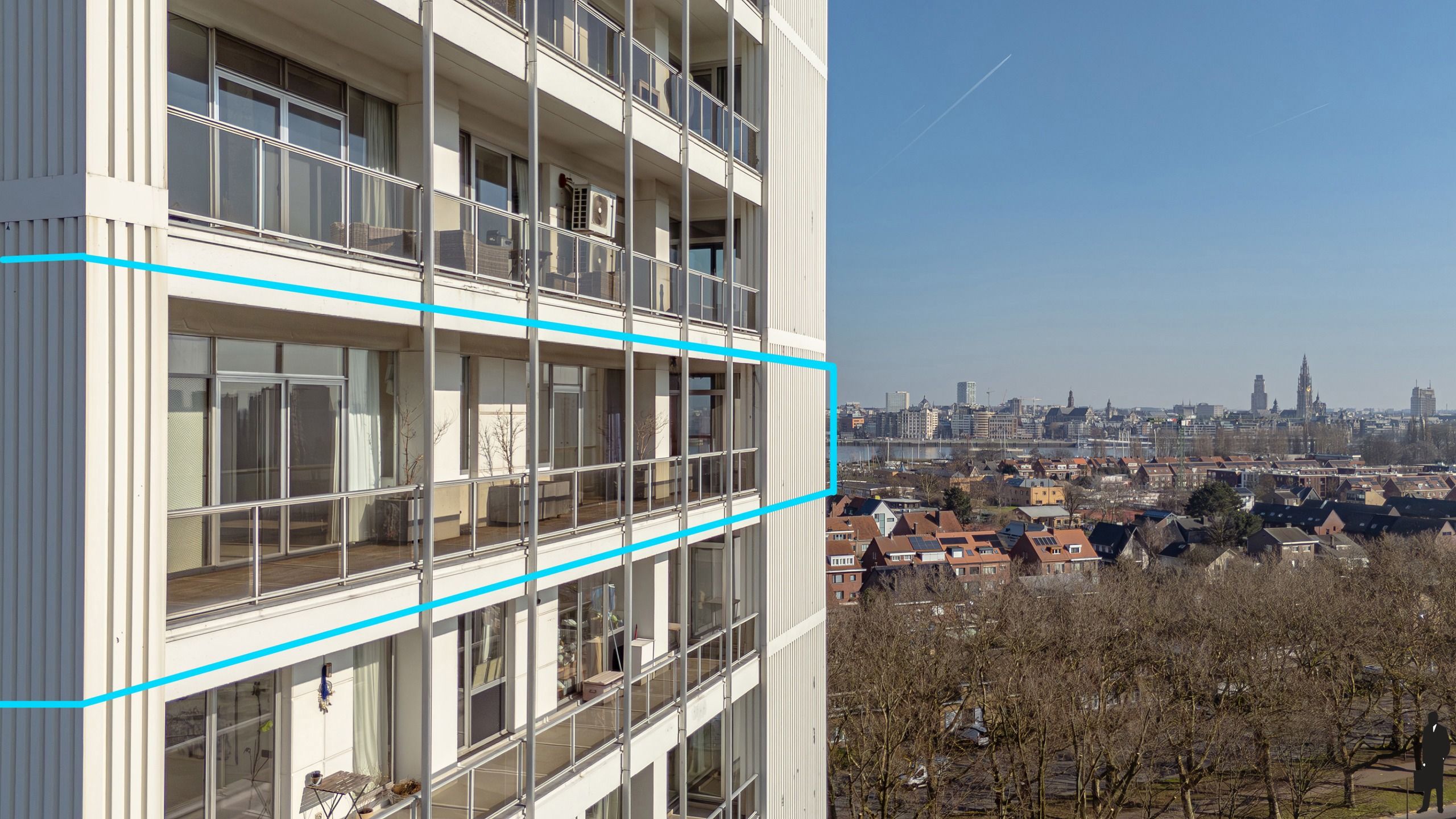 Exclusief appartement met zicht over de skyline van Antwerpen en de Schelde! foto 10