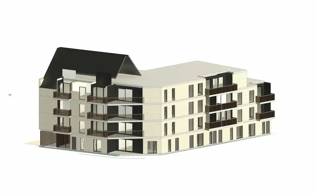 Bouwrijpe projectgrond met lopende vergunningsaanvraag voor 21 appartementen, grens van Genk en Houthalen foto {{pictureIndex}}