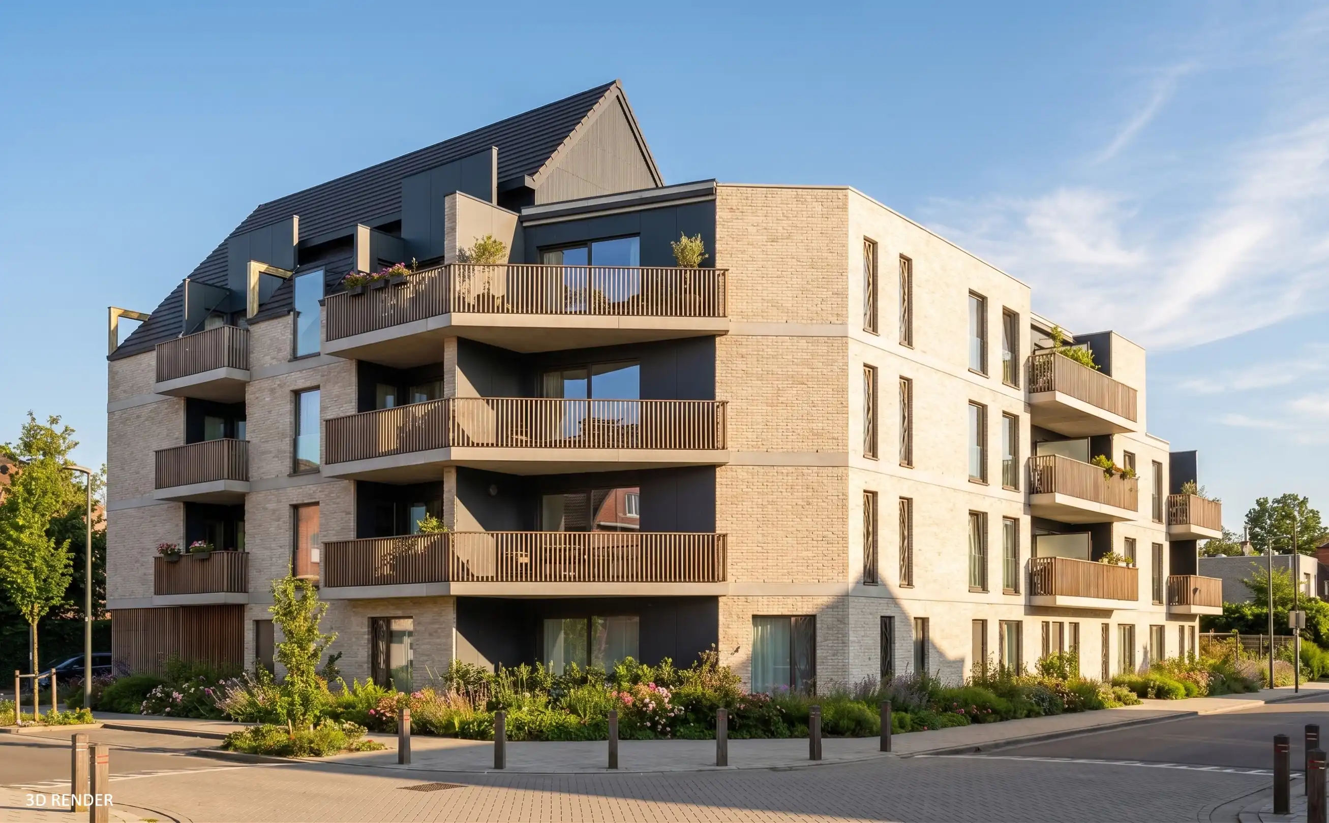 Bouwrijpe projectgrond met lopende vergunningsaanvraag voor 21 appartementen, grens van Genk en Houthalen foto {{pictureIndex}}