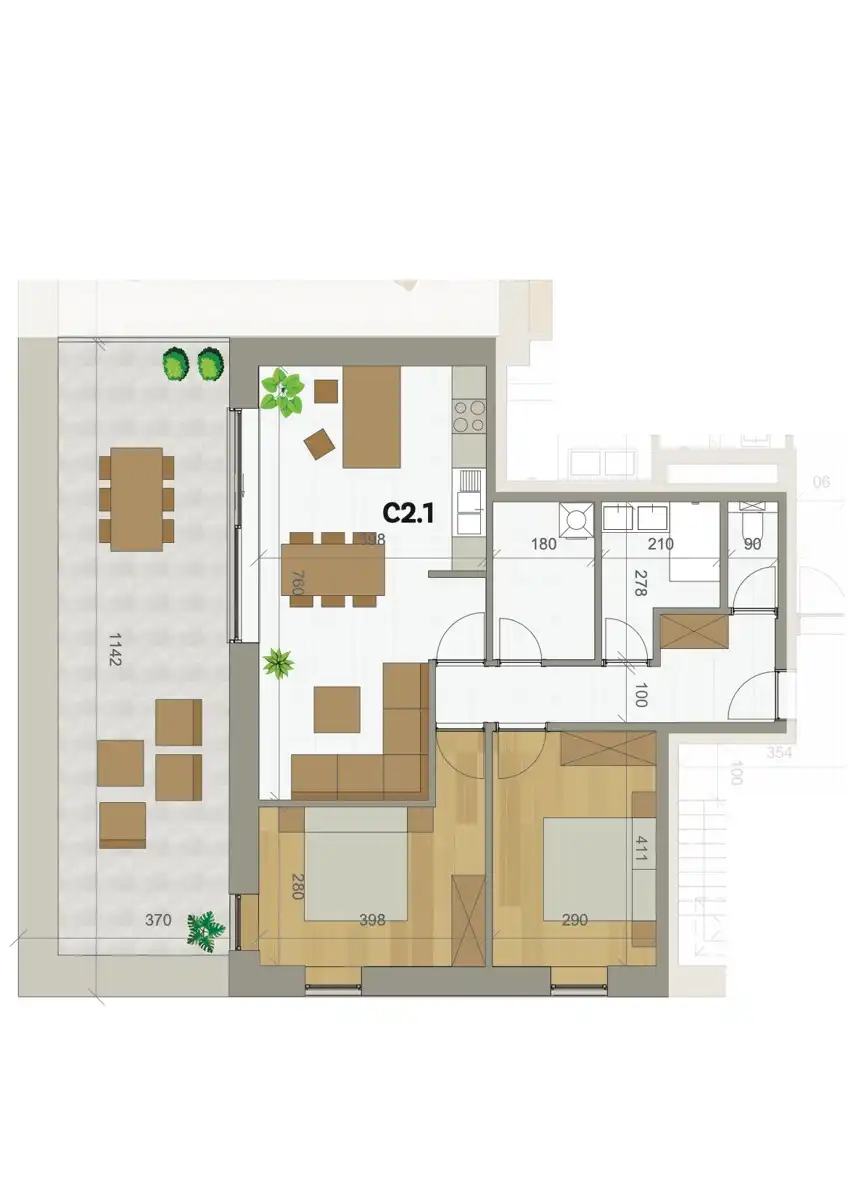 Penthouse in het groen +-43m2 terras, centrum Haacht foto 9