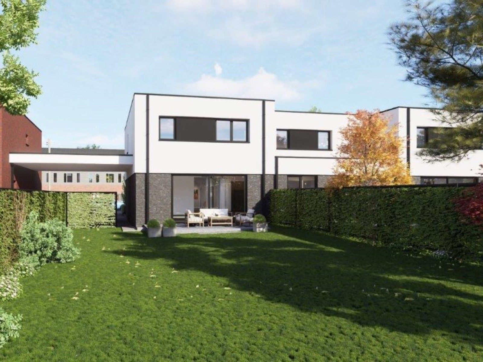 Tijdloze wit/zwarte moderne BEN villa met groen uitzicht foto 9