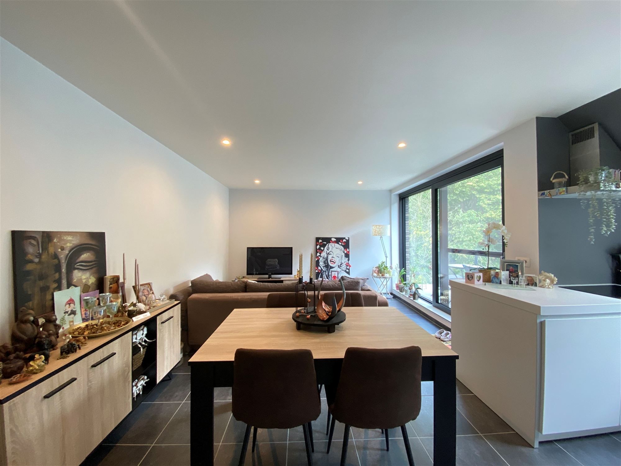 Energiezuinig 1-slpk appartement met garage en uniek zicht op groen in hartje Evergem foto 6