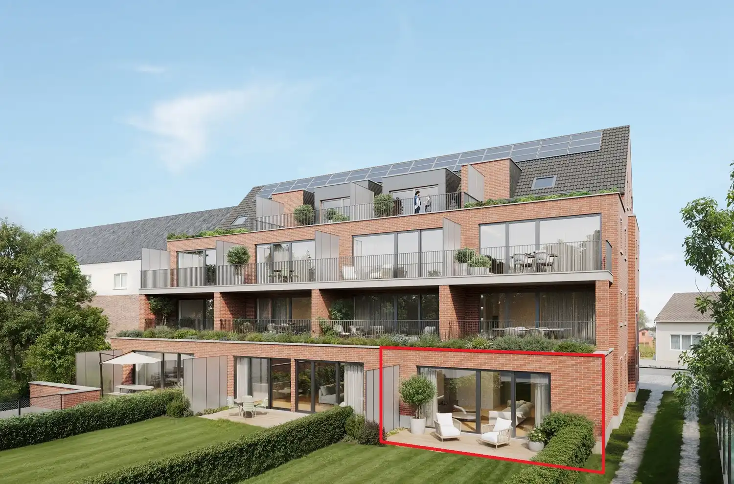 Gelijkvl. app. met private achtertuin foto 3