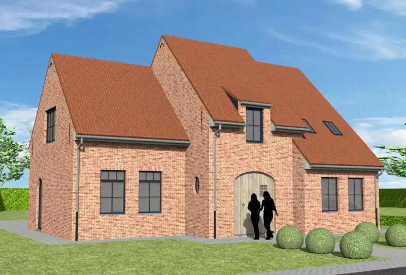 Nieuw te bouwen alleenstaande woning te Deerlijk. foto {{pictureIndex}}