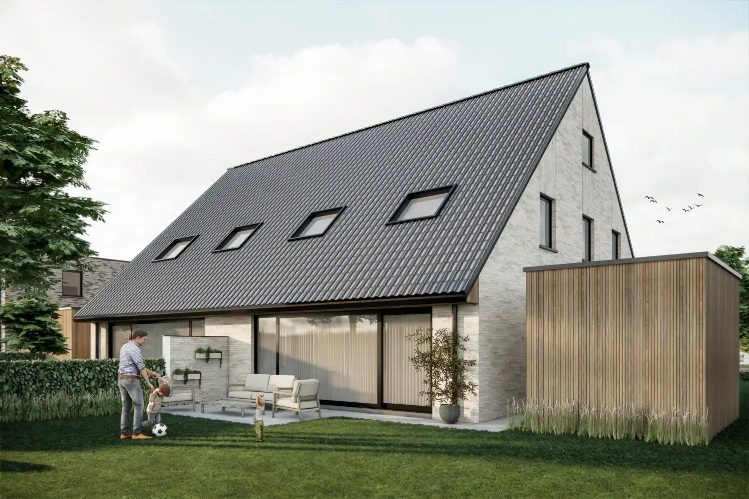 Energie-Efficiënte gezinswoningen in een groene omgeving met 4 slaapkamers en garage foto 7