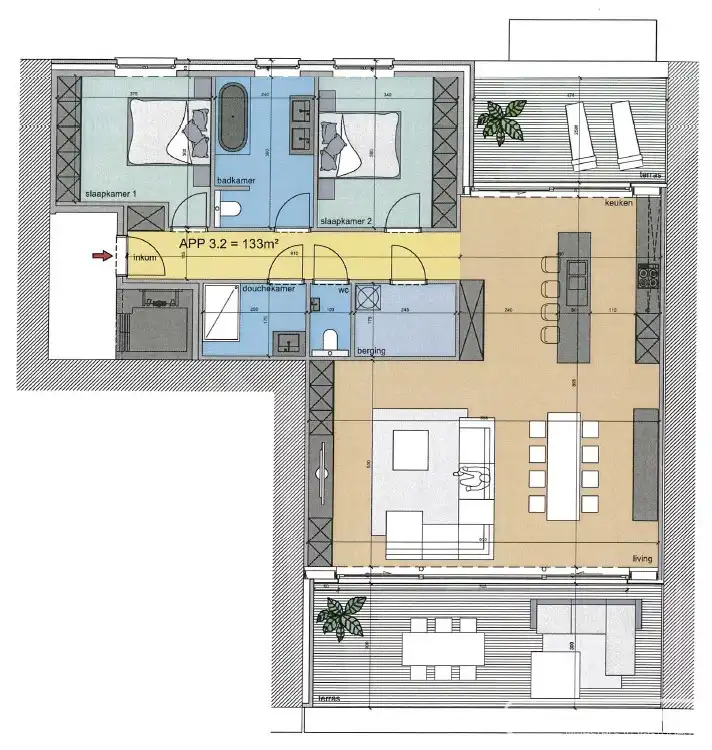 Energiezuinig appartement  te huur in centrum Anzegem met garage & parking foto 15