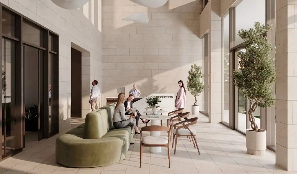 Kantoorruimte te huur in nieuwbouwproject Ouverture tegenover KBC toren in Gent foto 3