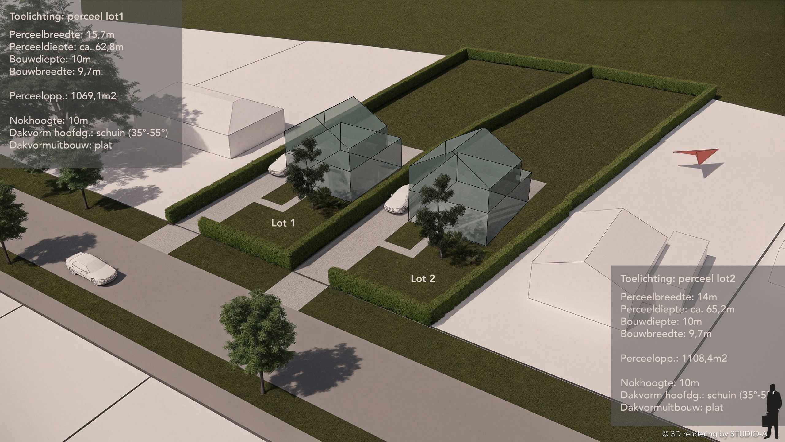 Bouwgrond van 1.069m² met uitzicht op weilanden LOT 1 foto {{pictureIndex}}