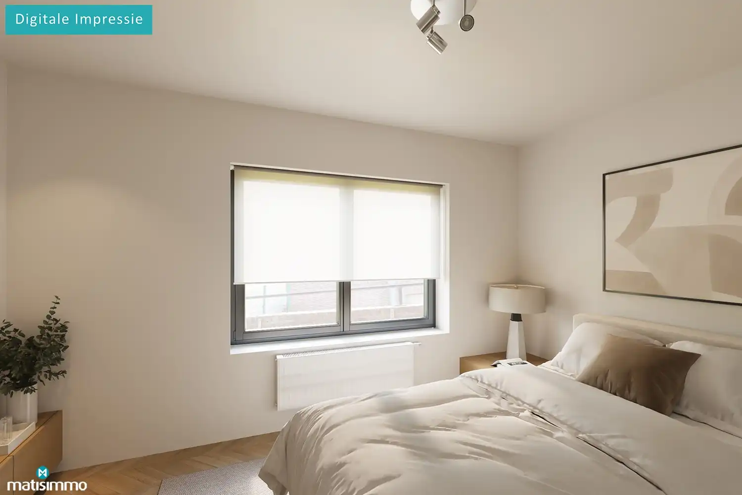 GELIJKVLOERS APPARTEMENT MET 2 SLAAPKAMERS, RUIME GARAGE, AUTOSTAANPLAATS EN KELDERBERGING TE LANAKEN foto 15