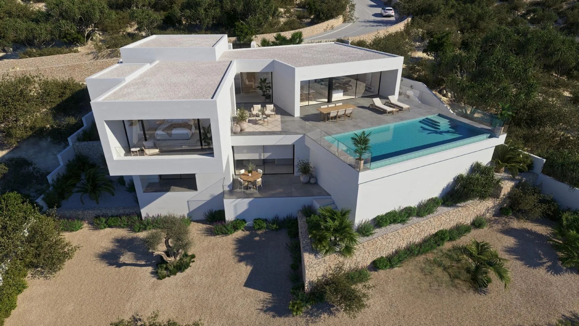 Fantastisch zicht! Nieuwe luxe villa met ruime terrassen en privé zwembad foto 1