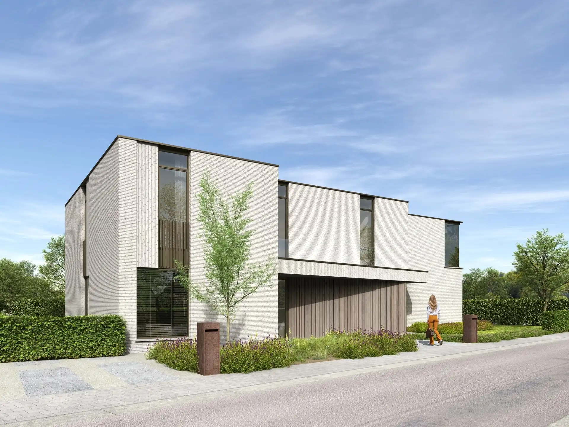 Halfopen nieuwbouwwoning - Modern foto {{pictureIndex}}