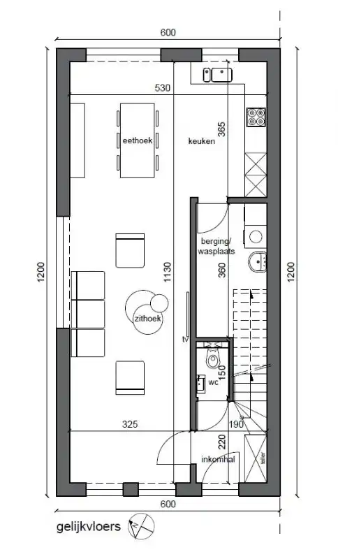 Nieuw te bouwen halfopen woning te Hulste. foto 3