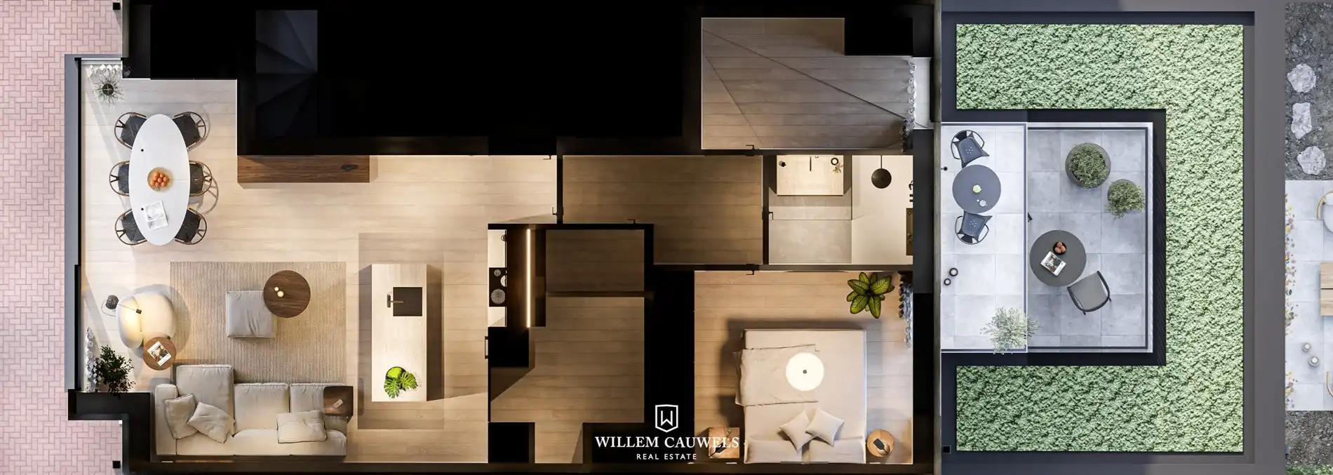 Res. "Babette": 2 slaapkamer appartement met extra groot terras  foto 14