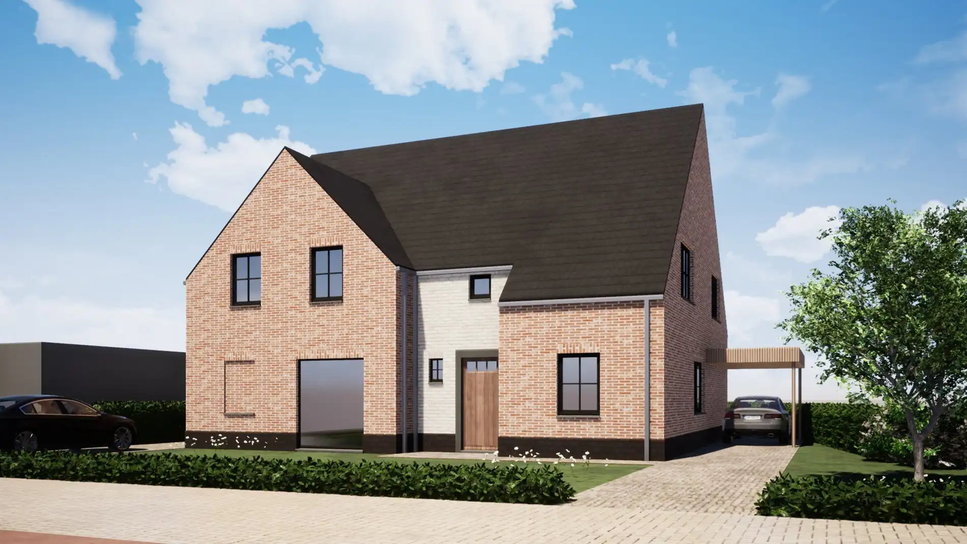 Ruime halfopen bebouwing met 3 slaapkamers, bureau en landelijk verzicht te Aartrijke foto 6