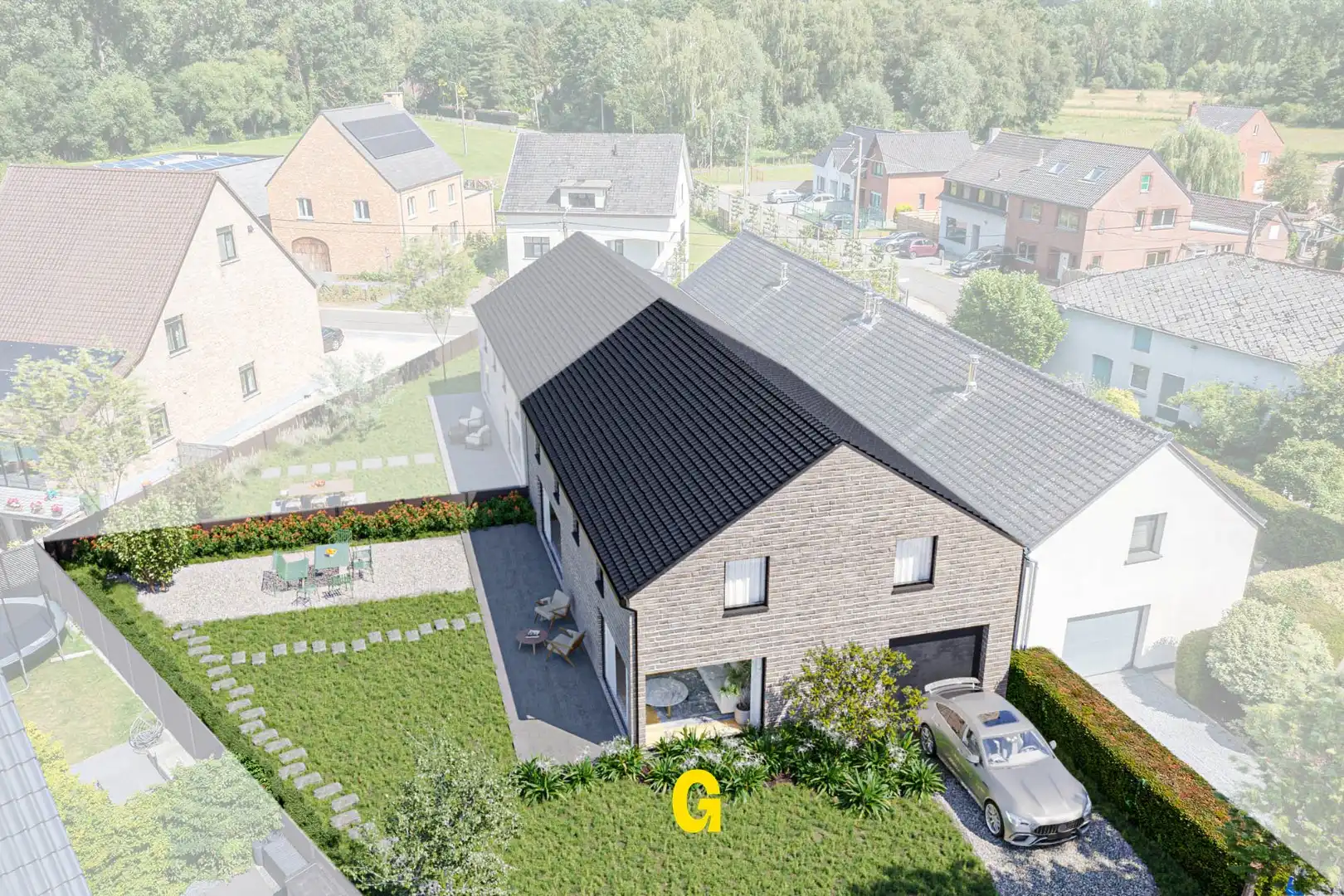 Landelijk en rustig gelegen perceel bouwgrond bestemd voor halfopen bebouwing, op 4a 44ca, vlakbij het centrum van Hoeselt foto 2