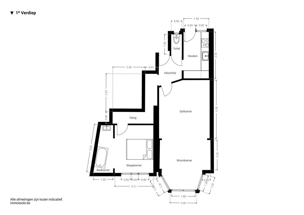 Charmant appartement met ensuite badkamer foto 13