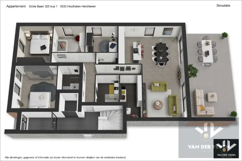 Ruim gelijkvloers nieuwbouwappartement met 4 slaapkamers en 2 badkamers, ruim terras en een mooie tuin op een goed bereikbare locatie! foto 5