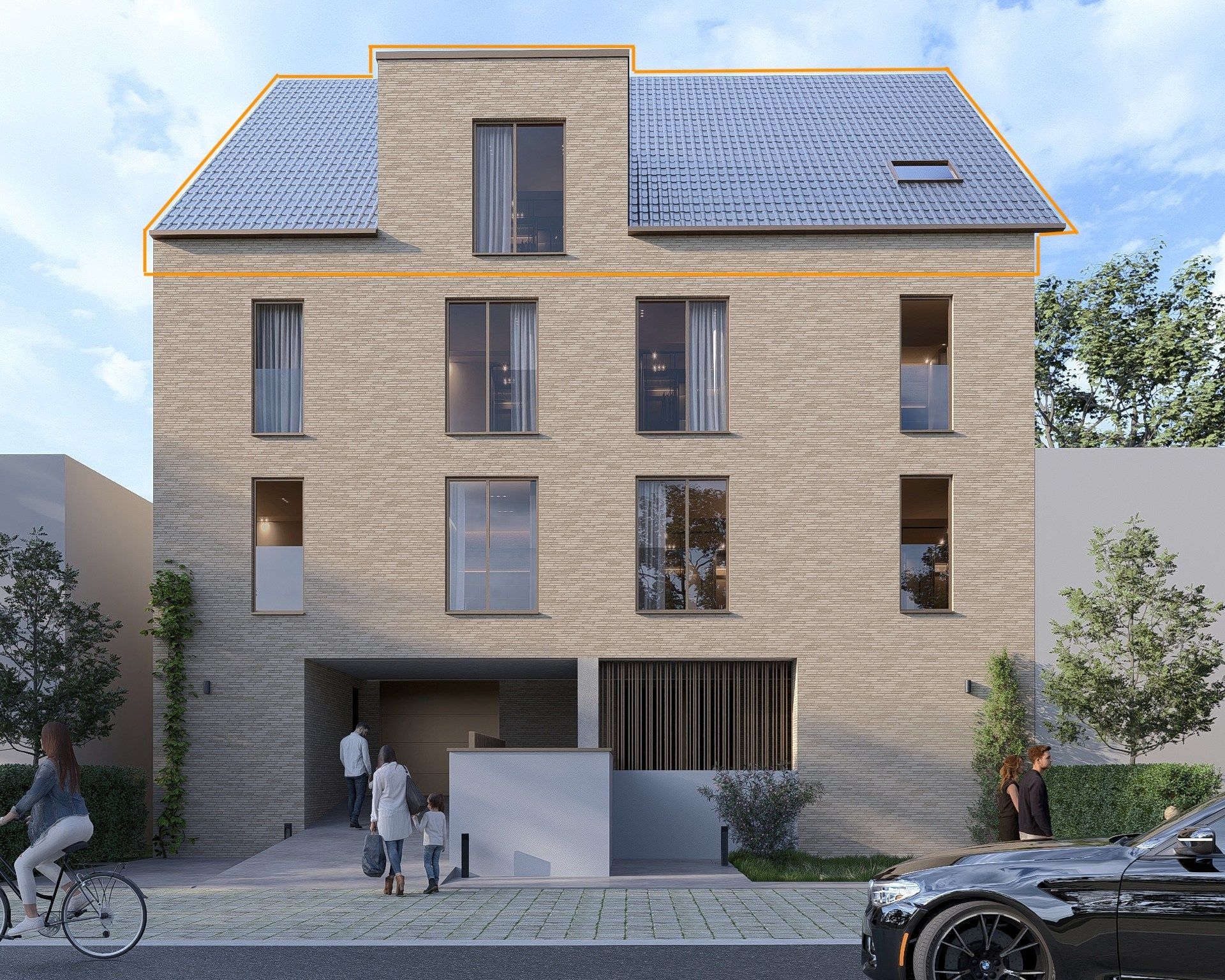 Penthouse-appartement met 2 volwaardige slaapkamers en zuidgericht terras van 15 m² foto {{pictureIndex}}