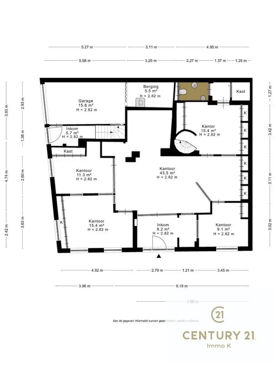 Opbrengsteigendom - verhuurd app. en kantoor op toplocatie! foto 19
